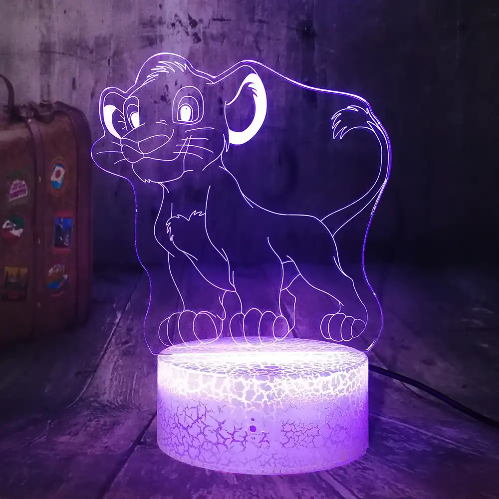 7 color change night light kid xmas toy gift 3d usb teen bedroom