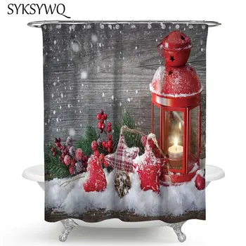 Vintage Wood Christmas Shower Curtain Red Five Star Heart Vintage Kerosene lamp Bathroom Curtain 3D Polyester Curtain Bath
Vintage Wood Christmas Shower Curtain Red Five Star Heart Vintage Kerosene lamp Bathroom Curtain 3D Polyester Curtain Bath