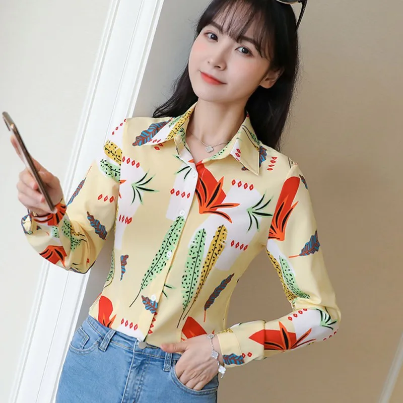 Women Print Blouses Shirts Tops Female Long-sleeve Blouses Office Lady Shirtse
Women Print Blouses Shirts Tops Female Long-sleeve Blouses Office Lady Shirtse