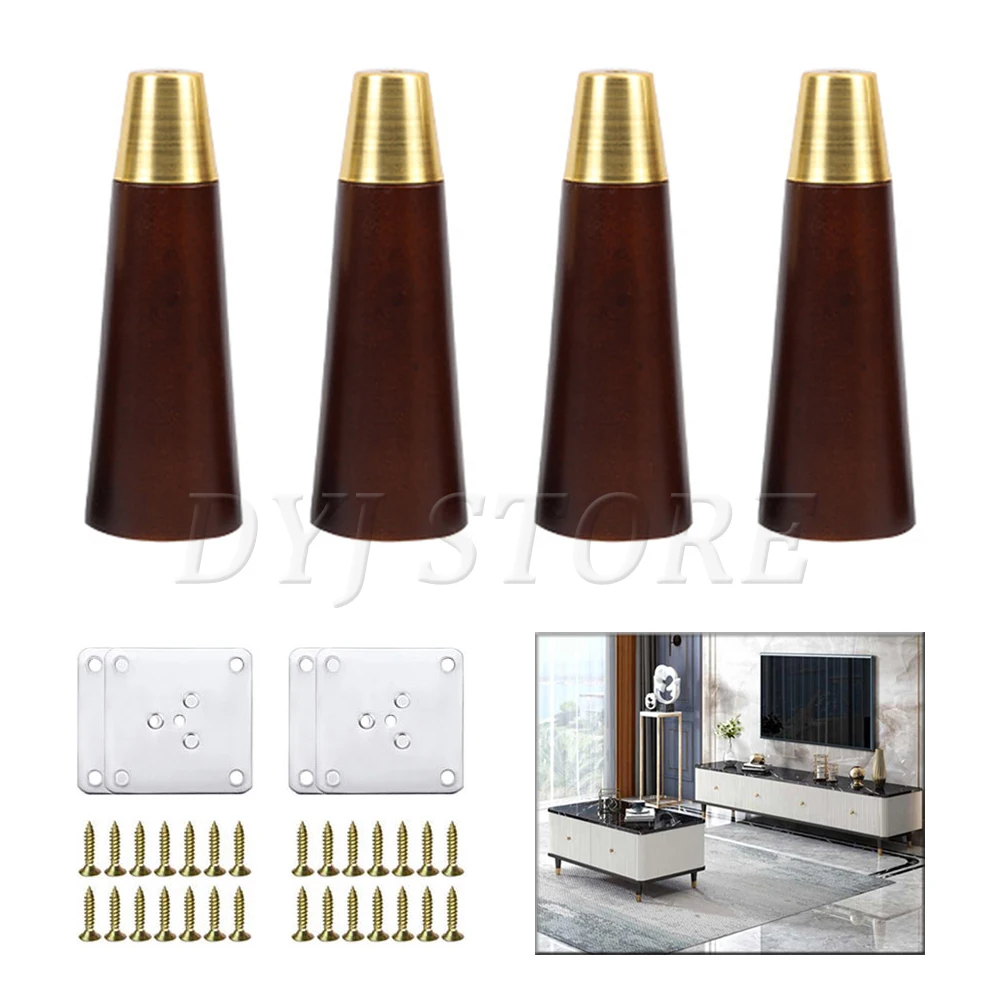 4Pack Solid Wood Furniture Legs with Metal Footings As Replacement for Sofa Legs Bed Coffee Table Legs Cabinets Wooden Legs
4Pack Solid Wood Furniture Legs with Metal Footings As Replacement for Sofa Legs Bed Coffee Table Legs Cabinets Wooden Legs