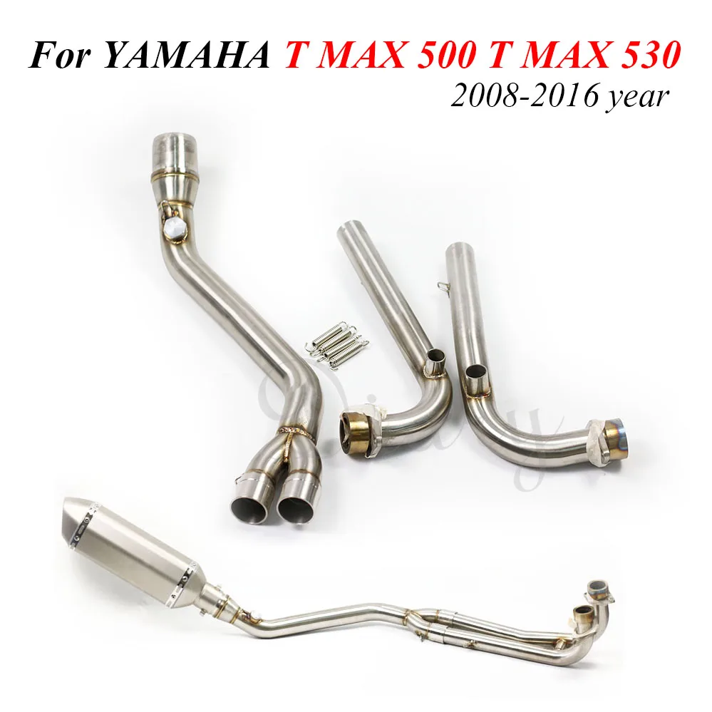 Мотоциклетная противоскользящая Передняя система выхлопная труба для Yamaha Tmax 500