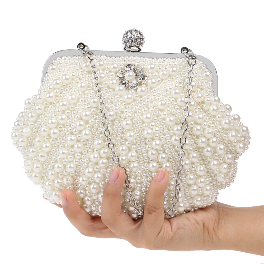 Shell Design Women Evening Bags Beaded Handmade Diamonds Chain Shoulder Messenger Bag Crystal Wedding Evening Bag
Shell Design Women Evening Bags Beaded Handmade Diamonds Chain Shoulder Messenger Bag Crystal Wedding Evening Bag