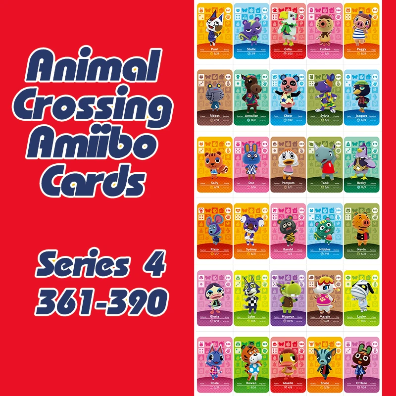 Animal Crossing New Horizons Amiibo Card For NS Switch 3DS Game Lobo Card Set Series 4 (361-390)
Animal Crossing New Horizons Amiibo Card For NS Switch 3DS Game Lobo Card Set Series 4 (361-390)