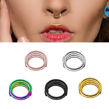 Stainless Steel Nose Septum Ring Clicker Segment Hoop Piercing Cartilage Earring Ear Hinged Fit Tragus Women Body Jewelry 16G
Stainless Steel Nose Septum Ring Clicker Segment Hoop Piercing Cartilage Earring Ear Hinged Fit Tragus Women Body Jewelry 16G