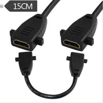 0.15m HDMI female to female panel mount extension Gold plated Cable For computers with TV, projector, plasma TV
0.15m HDMI female to female panel mount extension Gold plated Cable For computers with TV, projector, plasma TV
