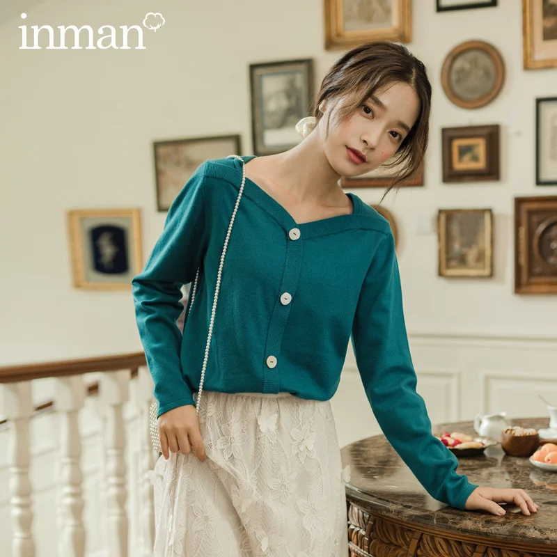 INMAN 2020 Autumn New Arrival Pullover Pure Color Single Breasted V Neck Long Sleeve Gentle Sweater
INMAN 2020 Autumn New Arrival Pullover Pure Color Single Breasted V Neck Long Sleeve Gentle Sweater