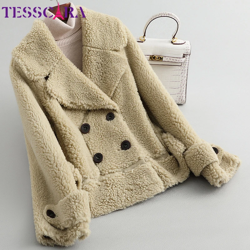 TESSCARA Women Autumn & Winter Basic Jacket Coat Wool Blend High Quality Female Warm Fur Leather Suede Jackets Outerwear & Coats
TESSCARA Women Autumn & Winter Basic Jacket Coat Wool Blend High Quality Female Warm Fur Leather Suede Jackets Outerwear & Coats