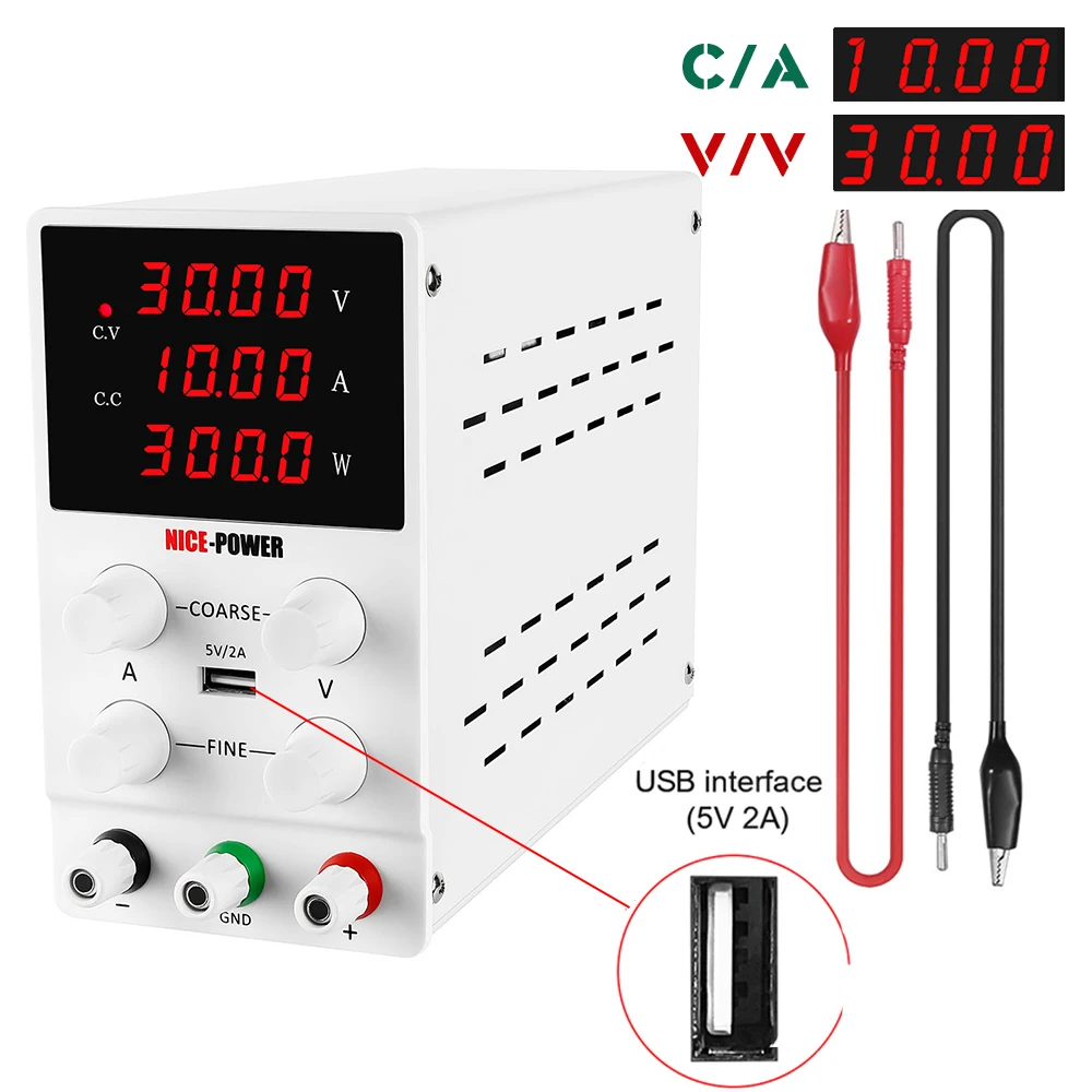 30 V 10A High Precision Regulated Power-Supply Adjustable Lab Switching Power Source Digital Voltage Stabilizer
30 V 10A High Precision Regulated Power-Supply Adjustable Lab Switching Power Source Digital Voltage Stabilizer