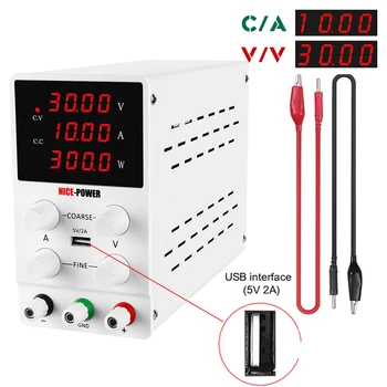 30 V 10A High Precision Regulated Power-Supply Adjustable Lab Switching Power Source Digital Voltage Stabilizer
30 V 10A High Precision Regulated Power-Supply Adjustable Lab Switching Power Source Digital Voltage Stabilizer