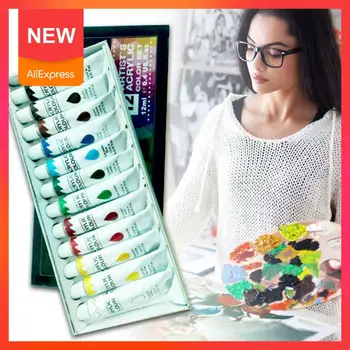 1 Set 12 Colors 12ML Acrylic Paint Color Set Professional Acrylic Paints Pigment for Artists Nail Art Painting Drawing Tool
1 Set 12 Colors 12ML Acrylic Paint Color Set Professional Acrylic Paints Pigment for Artists Nail Art Painting Drawing Tool