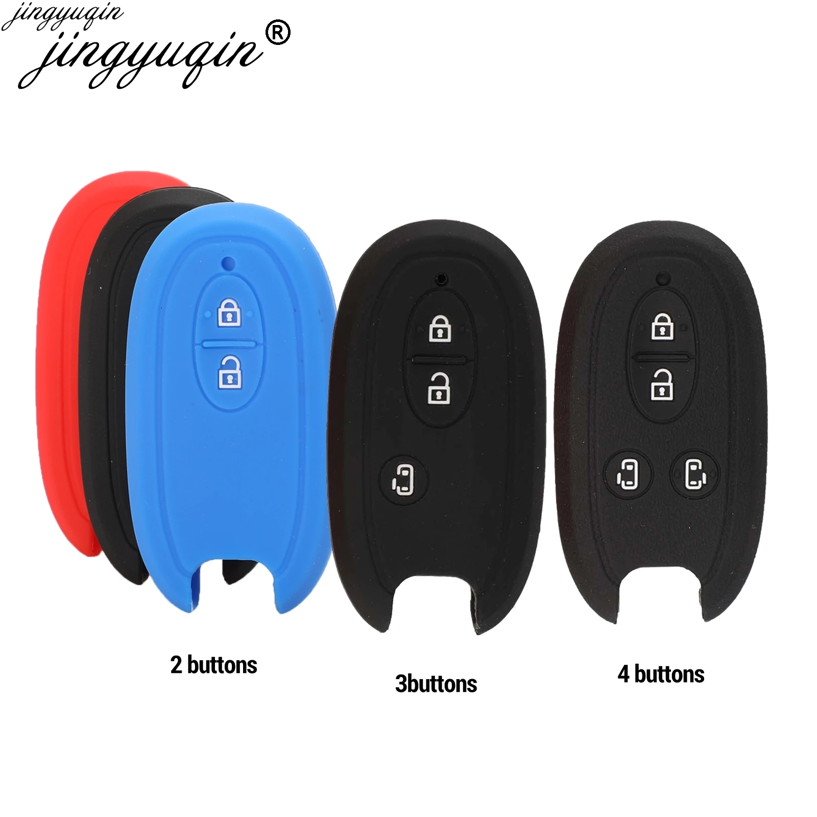 jingyuqin 2/3/4 Buttons Key Cover Fob Case Shell for Suzuki e alto hasla 1 - lapin wagon r Smart Key Silicone Car Key Cover
jingyuqin 2/3/4 Buttons Key Cover Fob Case Shell for Suzuki e alto hasla 1 - lapin wagon r Smart Key Silicone Car Key Cover