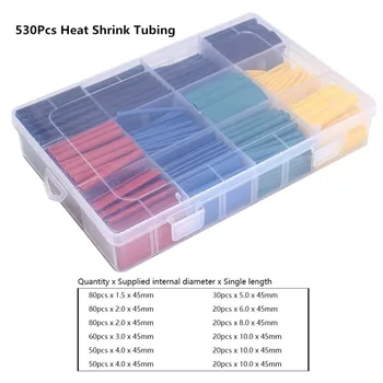 530pcs Heat Shrink Tubing Insulation Shrinkable Tubes Assortment Electronic Polyolefin Wire Cable Sleeve Kit Heat Shrink Tubes
530pcs Heat Shrink Tubing Insulation Shrinkable Tubes Assortment Electronic Polyolefin Wire Cable Sleeve Kit Heat Shrink Tubes