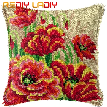 Latch Hook Cushion Red Poppy Flowers Pillow Case Pre-Printed Color Canvas Acrylic Yarn Latched Hook Pillow Crochet Cushion Cover
Latch Hook Cushion Red Poppy Flowers Pillow Case Pre-Printed Color Canvas Acrylic Yarn Latched Hook Pillow Crochet Cushion Cover