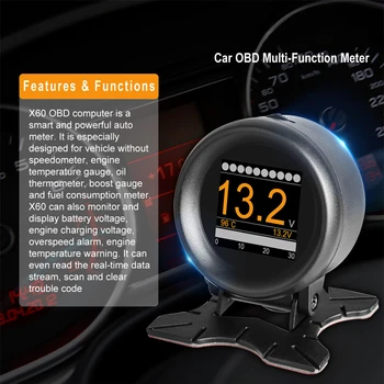Car HUD Speed Alarm Pressure Oil Water Temperature Gauge Code Reader for Driving JDH99
Car HUD Speed Alarm Pressure Oil Water Temperature Gauge Code Reader for Driving JDH99