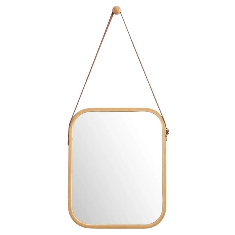 Bathroom Mirror-Wall Mount Bamboo Frame Adjustable Hanging Strap Home Decor Dressing Hall Fitting Room(Bamboo 15.9 Inch x 13 Inc
Bathroom Mirror-Wall Mount Bamboo Frame Adjustable Hanging Strap Home Decor Dressing Hall Fitting Room(Bamboo 15.9 Inch x 13 Inc
