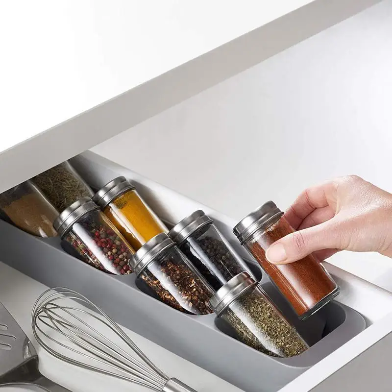 Food Grade PP Kitchen Drawer Organizer Tray Spice Jar Storage Box Salt Pepper Seasoning Bottle Storage Container
Food Grade PP Kitchen Drawer Organizer Tray Spice Jar Storage Box Salt Pepper Seasoning Bottle Storage Container