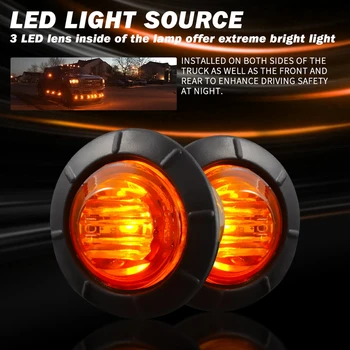 2pcs Amber Side Marker LED Light Front Rear Side Marker Indicators Light for Truck Bus Trailer Caravan 12V Truck Light System
2pcs Amber Side Marker LED Light Front Rear Side Marker Indicators Light for Truck Bus Trailer Caravan 12V Truck Light System