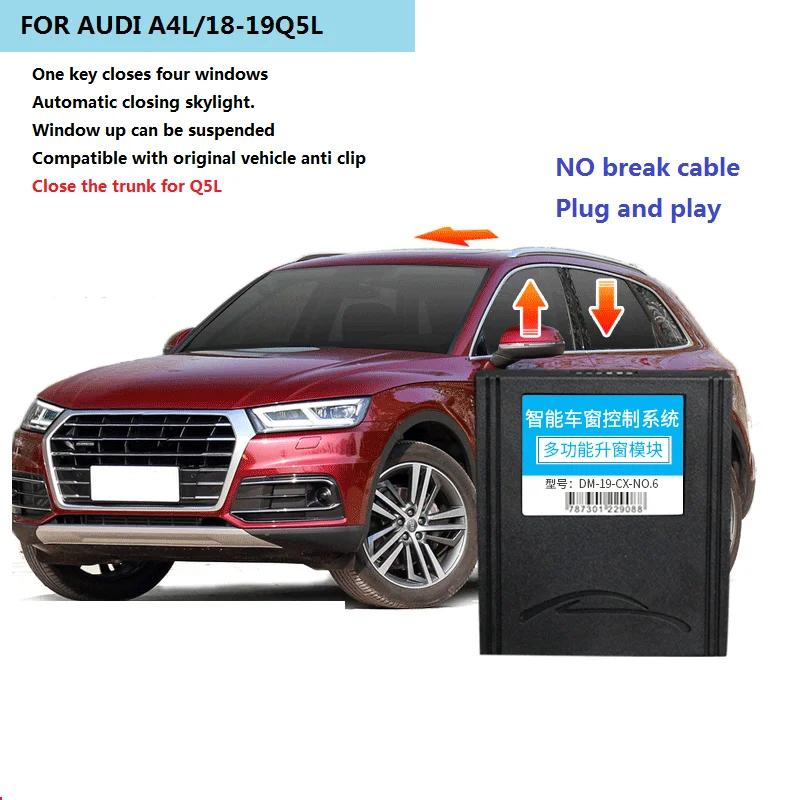 Car Window Closer Glass Opening /Closing Automaticly One-button lift automatically +Sunroof Closerfor AU DI A4L 2017 2018 2019
Car Window Closer Glass Opening /Closing Automaticly One-button lift automatically +Sunroof Closerfor AU DI A4L 2017 2018 2019