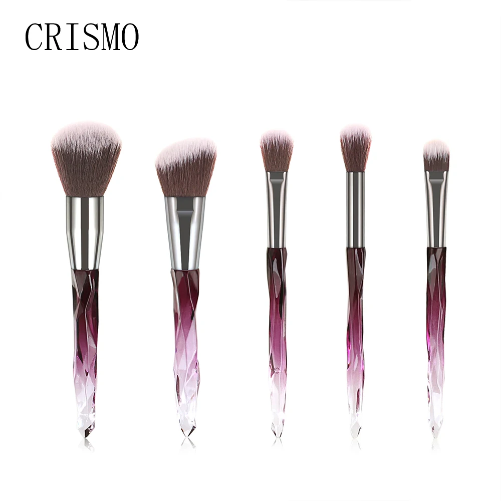 CRISMO 5Pcs Crystal Makeup Brushes Set Professional Cosmetics Brushes Colorful Contour Base Powder Blush Foundation Makeup Brush
CRISMO 5Pcs Crystal Makeup Brushes Set Professional Cosmetics Brushes Colorful Contour Base Powder Blush Foundation Makeup Brush