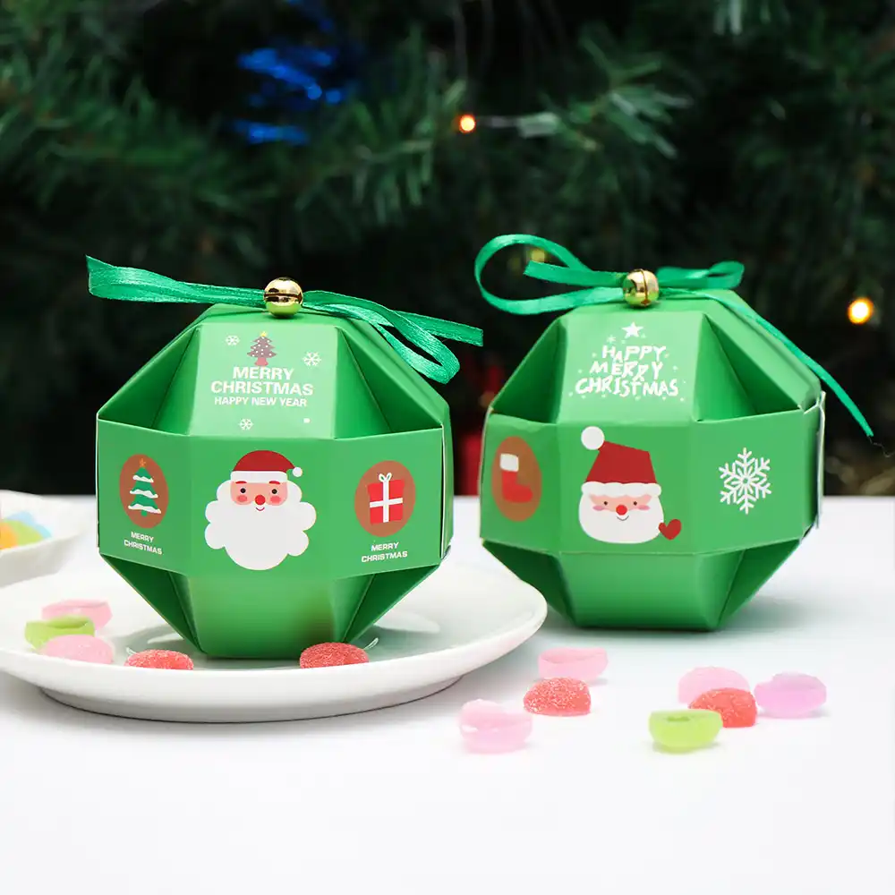 candy box bag gift package with bells paper carrier christmas