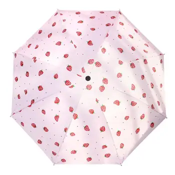 Foldable Umbrella Windproof Umbrella Anti-UV Portable Travel Rain and Sun Protection Umbrella Strawberry Pattern Umbrella
Foldable Umbrella Windproof Umbrella Anti-UV Portable Travel Rain and Sun Protection Umbrella Strawberry Pattern Umbrella