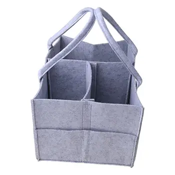 Portable Baby Diaper Organizer Handbag Felt Nursery Storage Basket Multi Pocket 
Portable Baby Diaper Organizer Handbag Felt Nursery Storage Basket Multi Pocket