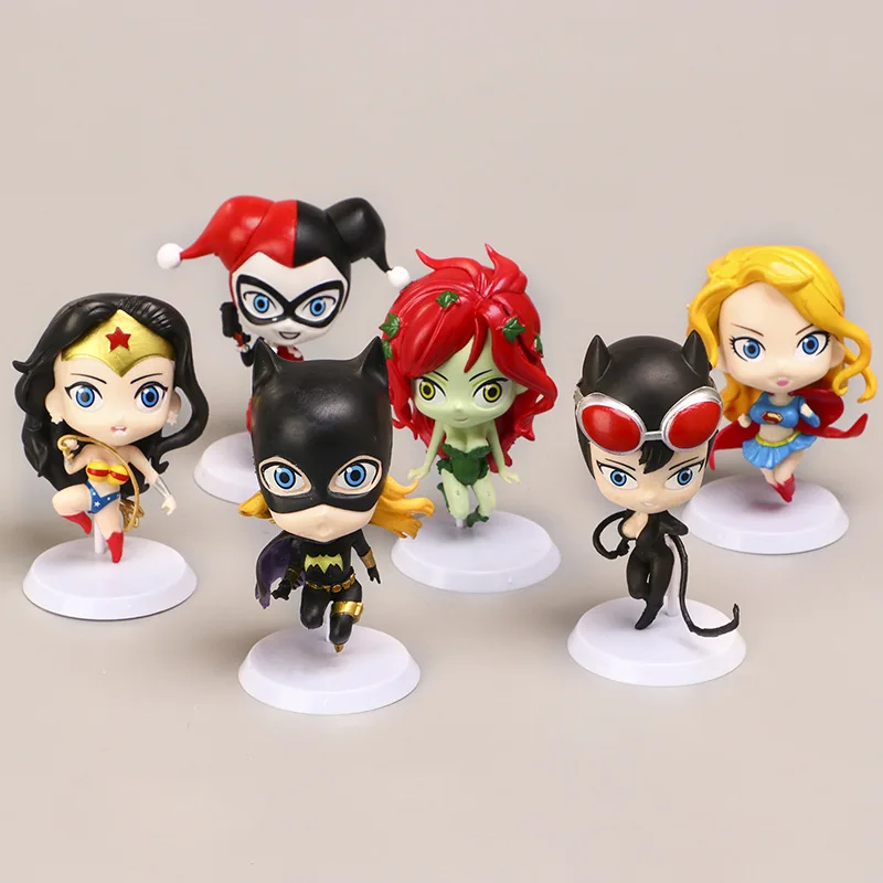6pcs/set DC Comics Wonder Woman Anime Figures Poison Ivy PVC Action Figures Superheroes Figurines Collectible Dolls Kids Toys
6pcs/set DC Comics Wonder Woman Anime Figures Poison Ivy PVC Action Figures Superheroes Figurines Collectible Dolls Kids Toys