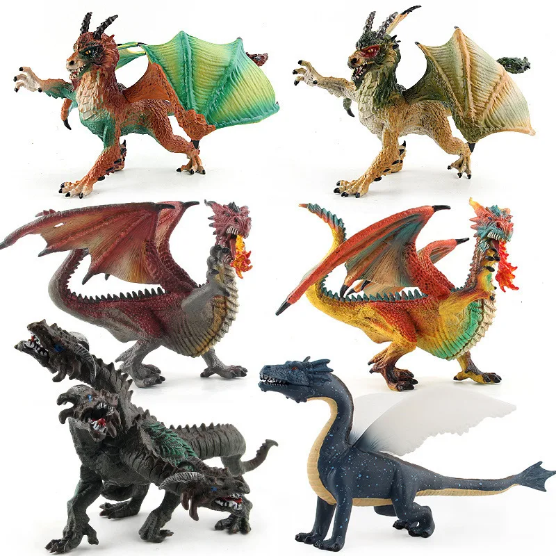 Большой Размер 20 см Западная магия дракон динозавры модель игрушка Парк Юрского