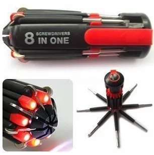 Quevinal 50pcs/lot 8 In 1 Multifunctional Screwdriver Tools Set Tool Kit With 6LED Flashlight Powerful 6 LED Light Torch
Quevinal 50pcs/lot 8 In 1 Multifunctional Screwdriver Tools Set Tool Kit With 6LED Flashlight Powerful 6 LED Light Torch