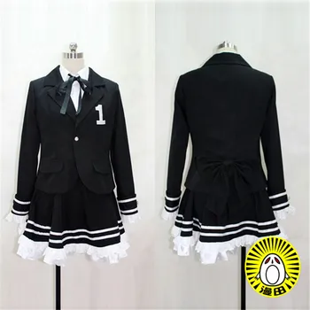 Hot Anime Vocaliod Hatsune Miku Cosplay Costumes The Secret Police Black Uniform Suit Lolita Dress S-XL Or Custom-Make Any Size
Hot Anime Vocaliod Hatsune Miku Cosplay Costumes The Secret Police Black Uniform Suit Lolita Dress S-XL Or Custom-Make Any Size