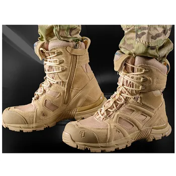 High Tube Leather Mesh Breathable Antiskid Military Combat Tactical Boots Outdoor Sports Training Climbing Desert Hiking Shoes
High Tube Leather Mesh Breathable Antiskid Military Combat Tactical Boots Outdoor Sports Training Climbing Desert Hiking Shoes