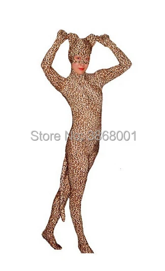 Костюм для косплея на Хэллоуин аниме Леопард Тигр Зебра узор комбинезон из
