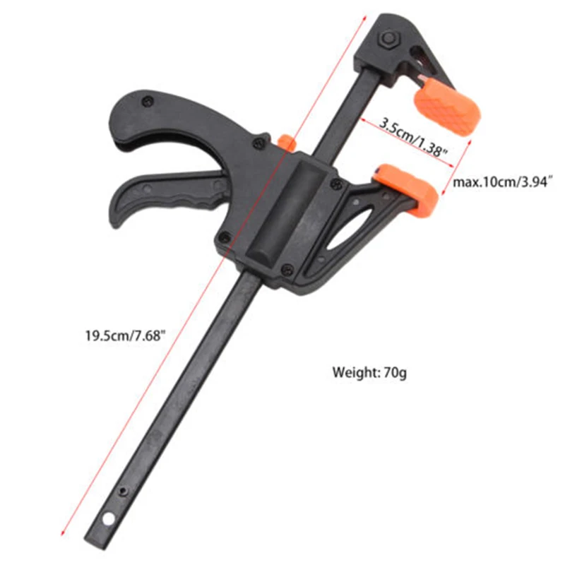 1pc 4Inch/19.5cm Wood Working Bar Grip Squeeze F Clamp For DIY Handmadeood Working Bar Grip Squeeze F Clamp For DIY Handmade
1pc 4Inch/19.5cm Wood Working Bar Grip Squeeze F Clamp For DIY Handmadeood Working Bar Grip Squeeze F Clamp For DIY Handmade