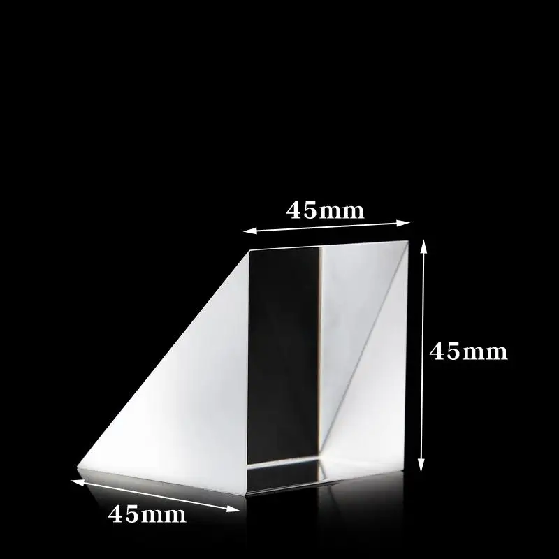 50*50*50mm/1.96*1.96*1.96in Optical Glass Prisms Equilateral Triangle Right Angle K9 Prisms Lens Light Spectrum Physics Optics
50*50*50mm/1.96*1.96*1.96in Optical Glass Prisms Equilateral Triangle Right Angle K9 Prisms Lens Light Spectrum Physics Optics
