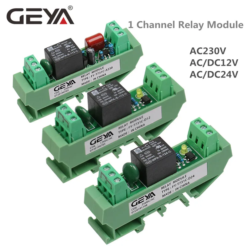 Free Shipping GEYA 1 Channel Relay Module Board 12V 24V 230V 1CH Relay Module Electromagnetic Relay
Free Shipping GEYA 1 Channel Relay Module Board 12V 24V 230V 1CH Relay Module Electromagnetic Relay