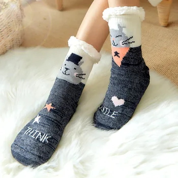 Women Christmas Socks Winter Warm Plush Thicken Knitted Indoor Floor Socks Elk Printed Adults Anti Skid Cotton Soft Cute Socks 
Women Christmas Socks Winter Warm Plush Thicken Knitted Indoor Floor Socks Elk Printed Adults Anti Skid Cotton Soft Cute Socks