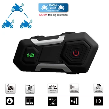 Motorcycle Helmet interphone Bluetooth Intercom/ Headset 1200M Hands-free Interphone Helmet Headset for 3 Motorcycle Riders #Xj
Motorcycle Helmet interphone Bluetooth Intercom/ Headset 1200M Hands-free Interphone Helmet Headset for 3 Motorcycle Riders #Xj