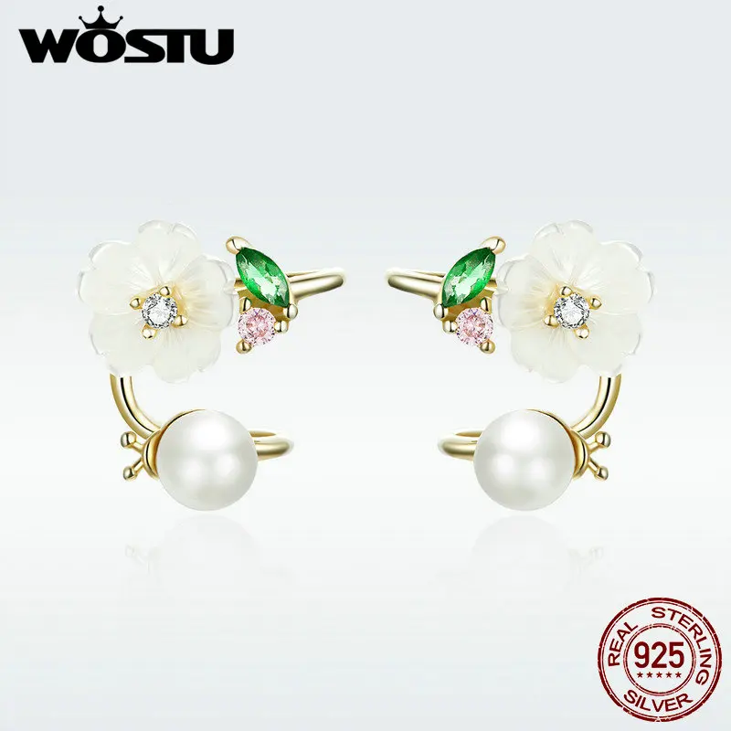 WOSTU Authentic 925 Sterling Silver White Flowers Stud Earrings 2019 New Pearl Ladybug Earrings Hot Sale Jewelry DAE242 
WOSTU Authentic 925 Sterling Silver White Flowers Stud Earrings 2019 New Pearl Ladybug Earrings Hot Sale Jewelry DAE242