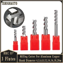 HRC55 Aluminium Copper 3 Flute Milling Cutter Alloy Tungsten Steel CNC Milling Maching Endmills Wood 3 Blade Tool Milling Cutter
HRC55 Aluminium Copper 3 Flute Milling Cutter Alloy Tungsten Steel CNC Milling Maching Endmills Wood 3 Blade Tool Milling Cutter