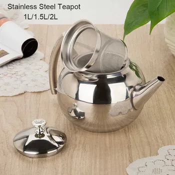 BORREY 2L Stainless Steel Teapot With Tea Infuser Filter Oolong Kettle Metal Tea Coffee Pot Induction Cooker Gas Stove Kettle
BORREY 2L Stainless Steel Teapot With Tea Infuser Filter Oolong Kettle Metal Tea Coffee Pot Induction Cooker Gas Stove Kettle