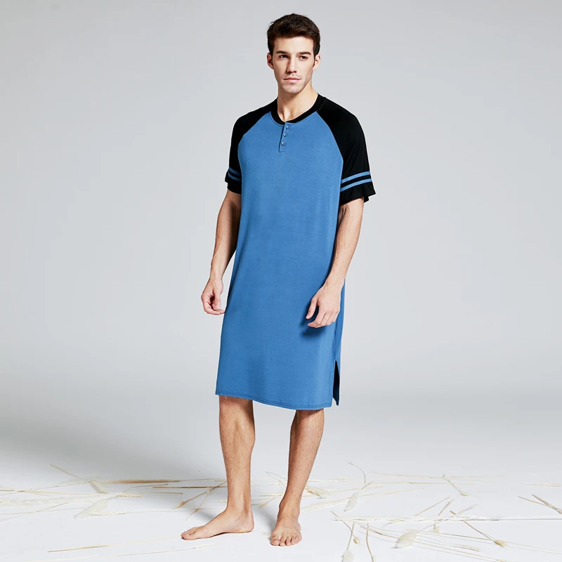 Men's Summber Cotton T-shirt Henley Sleepshirt Short Sleeve Nightwear Big & Tall Plus Size Comfy Housewear Pajamas T-shirt
Men's Summber Cotton T-shirt Henley Sleepshirt Short Sleeve Nightwear Big & Tall Plus Size Comfy Housewear Pajamas T-shirt