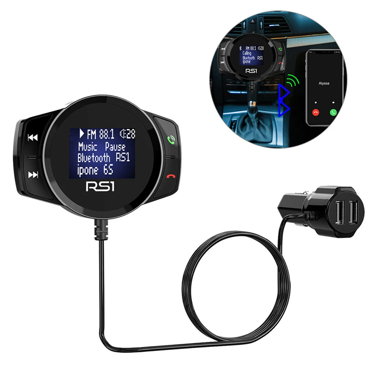 1.4inch Wireless Car FM Transmitter Kit LCD MP3 Player Car Dual USB Charger Support Handsfree Calls and 6 EQ modes
1.4inch Wireless Car FM Transmitter Kit LCD MP3 Player Car Dual USB Charger Support Handsfree Calls and 6 EQ modes