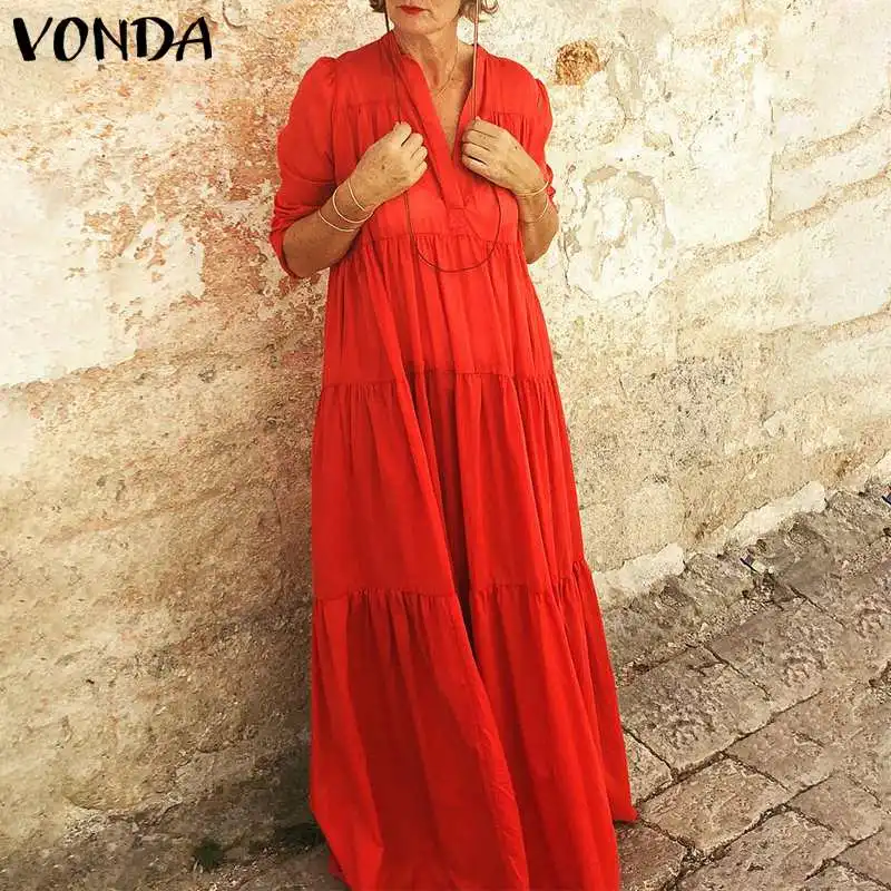 Women'Dress Holiday Vacation Dress Long Sleeve Long Maxi Dress Long Robe Autumn Spring Vestido VONDA Bohemian Sundress S-5XL
Women'Dress Holiday Vacation Dress Long Sleeve Long Maxi Dress Long Robe Autumn Spring Vestido VONDA Bohemian Sundress S-5XL