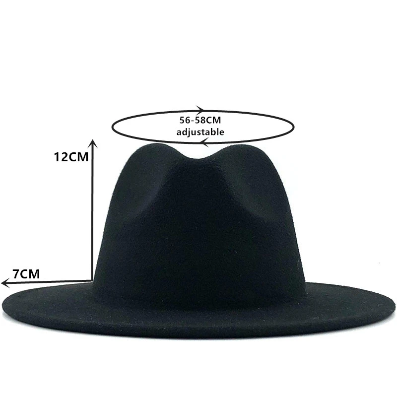 Фетровая шляпа для мужчин и женщин шерстяная шапка сомбреро джаз котелок