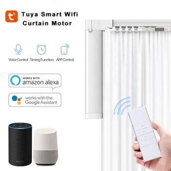 Smart Automatic Curtain Control System WiFi Smart Life APP Remote Voice Control Curtain Motor Track Rail Alexa Echo Google Home
Smart Automatic Curtain Control System WiFi Smart Life APP Remote Voice Control Curtain Motor Track Rail Alexa Echo Google Home