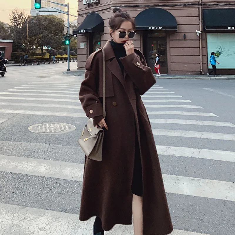 Photo Shoot Overcoat Women's 2020 Popular Hepburn Wind Woolen Jacket Coffee Autumn And Winter Mid-length Woolen Cloth over-the-K
Photo Shoot Overcoat Women's 2020 Popular Hepburn Wind Woolen Jacket Coffee Autumn And Winter Mid-length Woolen Cloth over-the-K