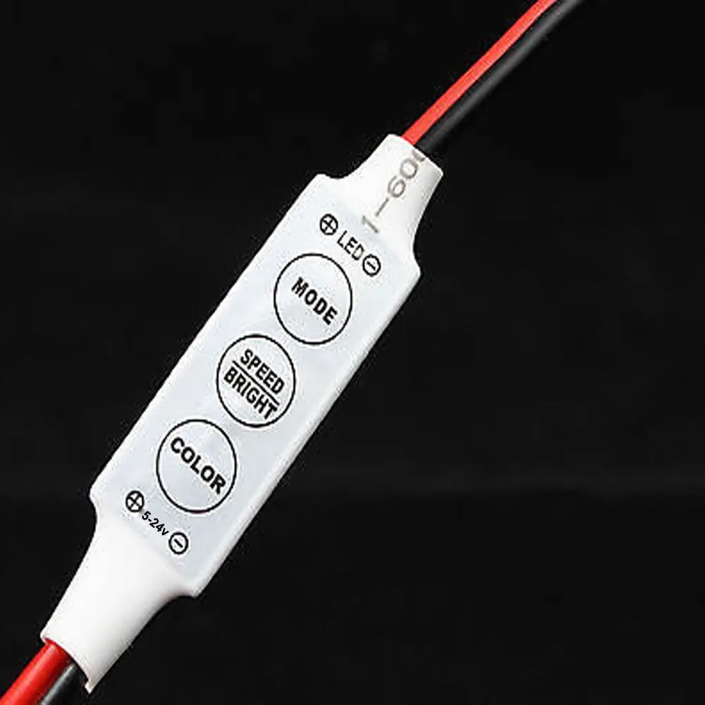 Mini 12V LED Strip Light Dimmer Controller with On Off Switch for 3528 5050 27 * 1.2 * 0.5 cm powerful functions
Mini 12V LED Strip Light Dimmer Controller with On Off Switch for 3528 5050 27 * 1.2 * 0.5 cm powerful functions
