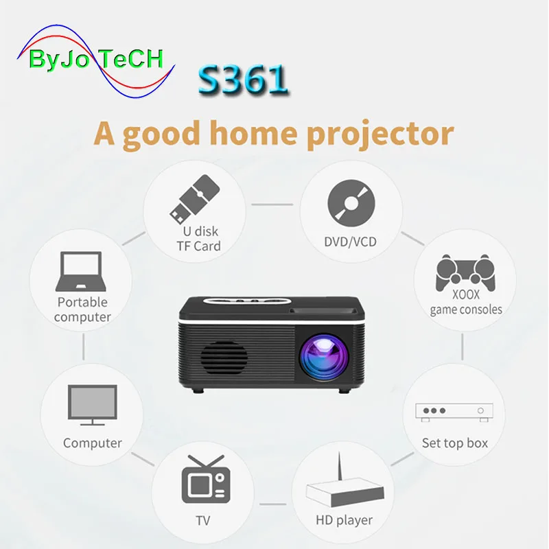 2020 NEW S361 LED Portable Pocket Projector Support AV TF Card USB HDMI 5V-2A Power in Piano lacquern 1080P
2020 NEW S361 LED Portable Pocket Projector Support AV TF Card USB HDMI 5V-2A Power in Piano lacquern 1080P