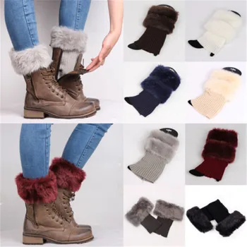 1Pair Winter Women Leg Warmers Casual Knit Fur Trim Boot Socks Boot Cuffs Soft Stretch Acrylic Fibers fashion accessoires
1Pair Winter Women Leg Warmers Casual Knit Fur Trim Boot Socks Boot Cuffs Soft Stretch Acrylic Fibers fashion accessoires