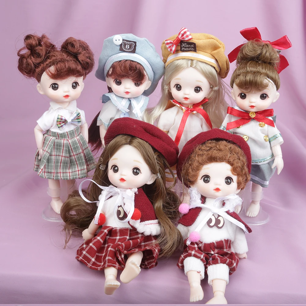 16cm Winter Suit Doll 13 Joint Couple Dolls Cute Vinyl Face Toy Little Girl Cartoon Dress Make Up BJD Doll House Play Figure
16cm Winter Suit Doll 13 Joint Couple Dolls Cute Vinyl Face Toy Little Girl Cartoon Dress Make Up BJD Doll House Play Figure